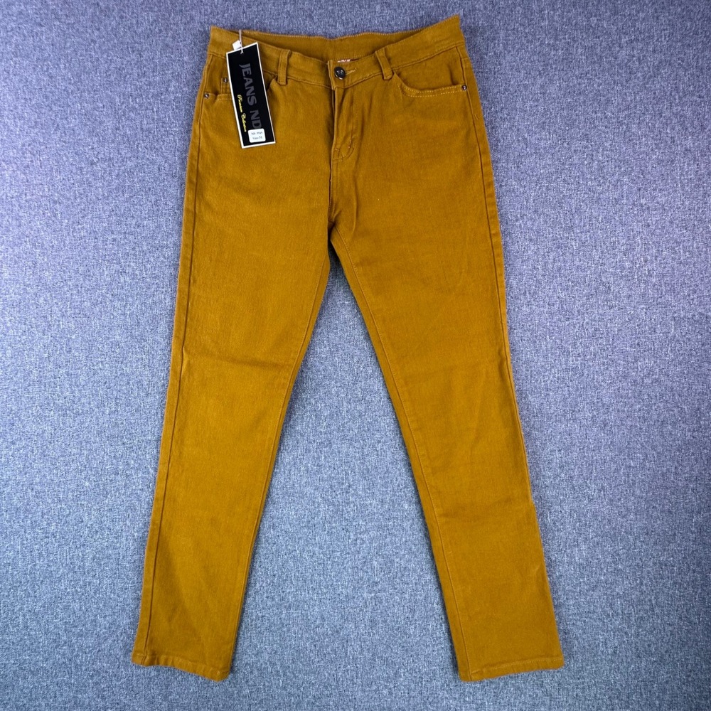 Jeans ND Pants Women 31 ND. 5545 Mustard Yellow Slim Straight NEW